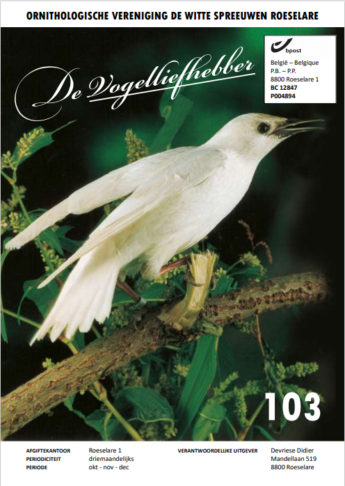Voorblad De Vogelliefhebber 103 2020 04