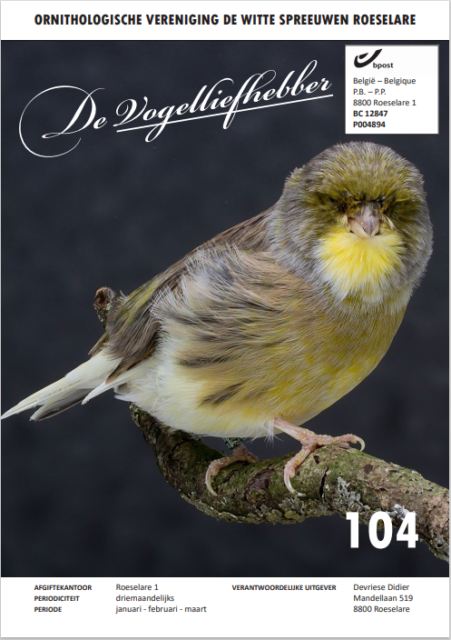Voorblad De Vogelliefhebber 104 2021 01